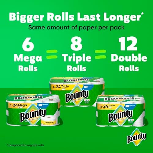 Bounty Select-A-Size Paper Towels, 8 Triple Rolls = 24 Regular Roll - Image 4