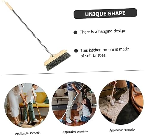 Long Handle Bristle Broom for Kitchen and Office Floor Cleaning - Image 5