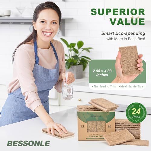 24 Pack Natural Scouring Pads - Image 5