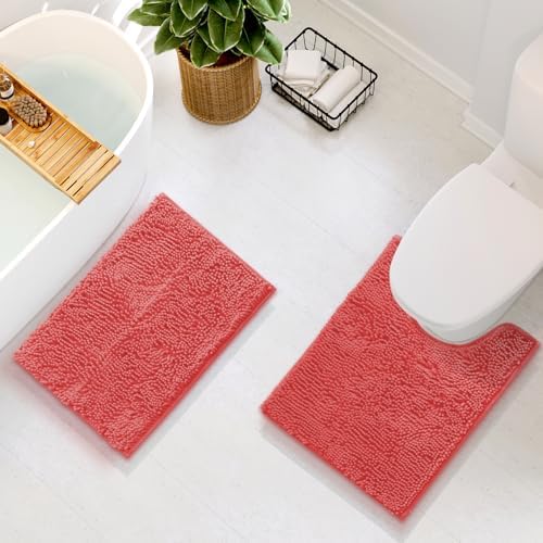 Hearth & Harbor Bathroom Rugs, Chenille Bath Mat - Image 4