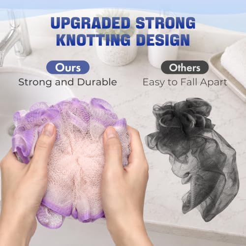 AmazerBath Loofah Sponge 60g/Piece, Exfoliating Bath Sponge Body Scrubber - Image 6