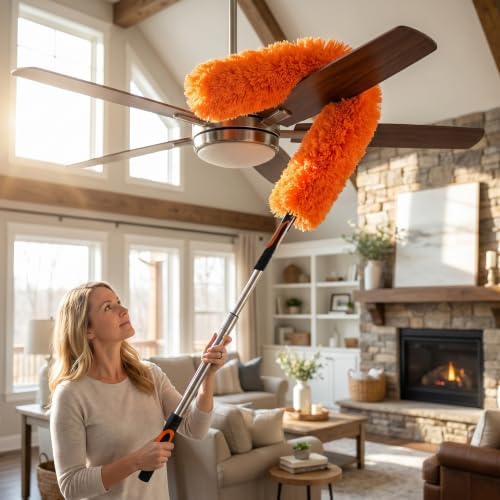 Microfiber Feather Duster for Telescopic Extendable Pole, Cleaning Duster Kit - Image 6