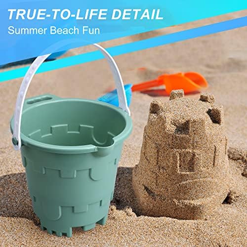 Jumbo Avocado Castle Model Beach Gear 7" Large Sand Buckets Pails Beach Water - Image 4