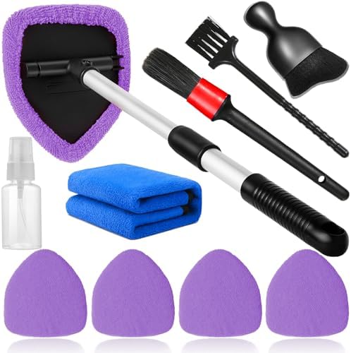 Qydipclin 10pcs Windshield Cleaning Tool Car Interior Window Cleaner Kit by Qydipclin