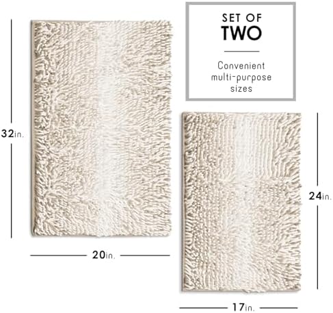 Hearth & Harbor Bathroom Rugs, Chenille Bath Mat - Image 3