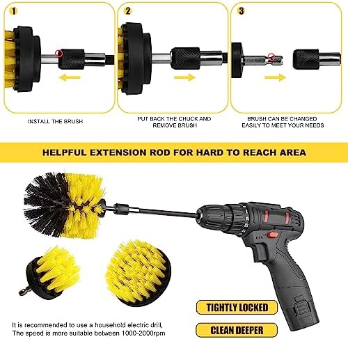 Drill Brush Attachment Set - Image 3