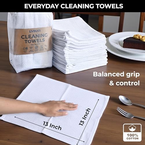 White Cotton Cleaning Rags For Housekeeping - Image 4