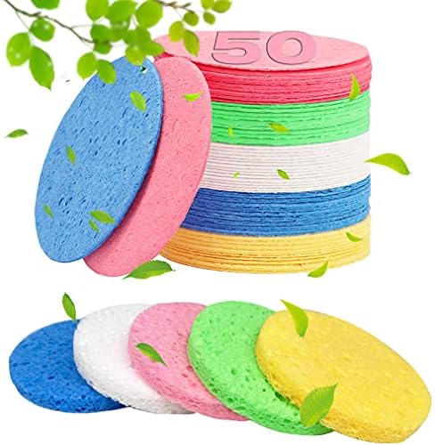METUUTER Facial Sponges 50 Count Compressed Spa Sponges by METUUTER