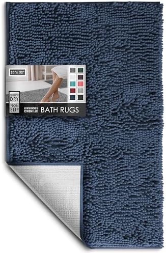 Hearth & Harbor Bathroom Rugs, Chenille Bath Mat by HearthHarbor