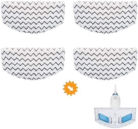 4 Pack Microfibre Scrubby Pads for Bissell Powerfresh 1940 Steam Mop Pads by BonusLifeInc