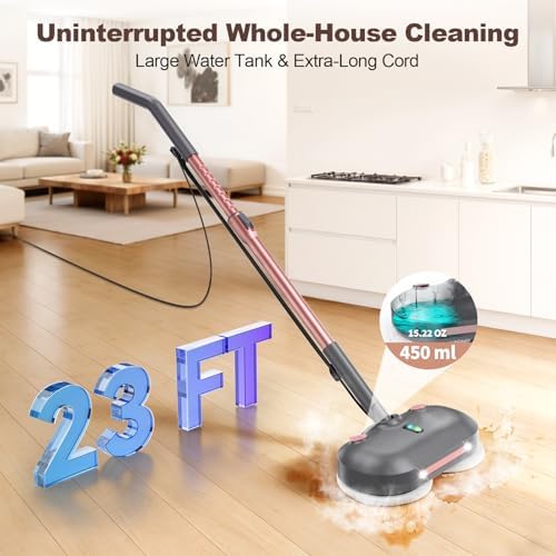 Scrubbing Steam Mop with Rotating Pad, Spin Steam Cleaner - Image 5
