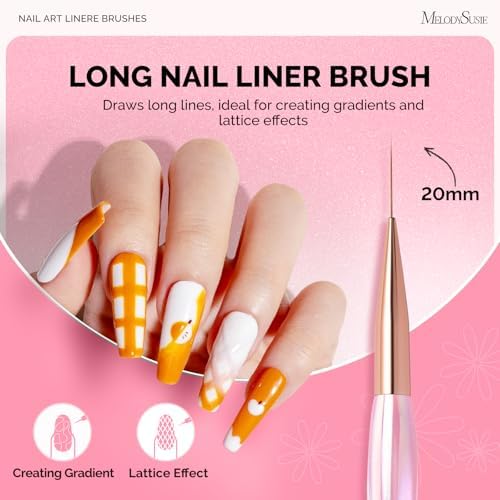 MelodySusie 5Pcs Nail Art Liner Brushes - Image 5