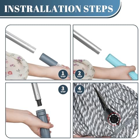 Self-Wringing Twist Mop for Floor Cleaning, Long Handled Microfiber Floor Mop - Image 5
