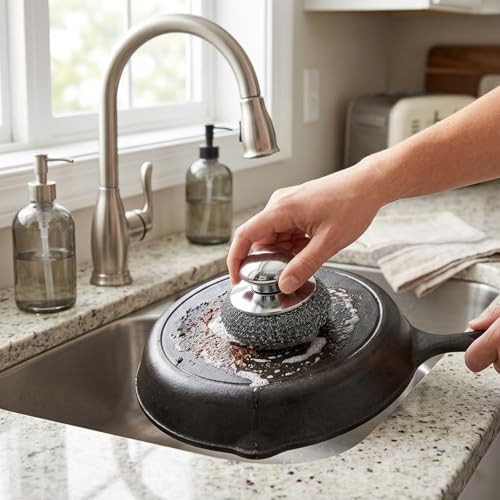 Steel Wool Scrubber, Stubborn Messes on Cookware, Oven & Kitchen Sinks - Image 4