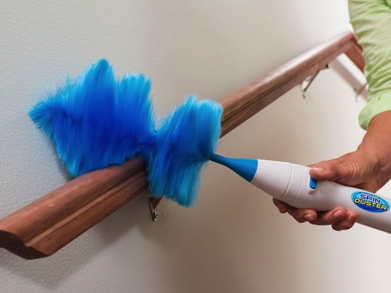 Hurricane 360 Electric Feather Spin Duster Feather Duster Adjustable Electric - Image 2