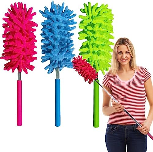 M-Jump 3 Pack Retractable Long-Reach Washable Duster by BetterproductsBetterlife