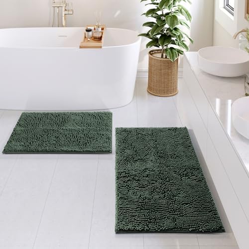 Hearth & Harbor Bathroom Rugs, Chenille Bath Mat - Image 2