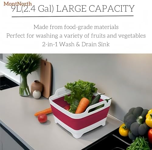 Collapsible Wash Basin 9L, Foldable Dish Tub - Image 7
