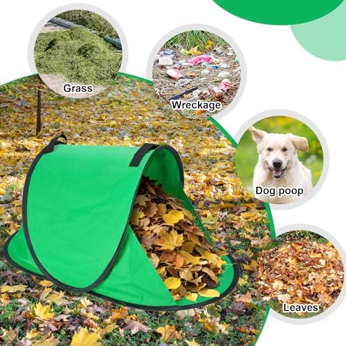 2026 New 60 Gallon Pop-Up Foldable Leaf Collector, Portable LeafBag, 600D - Image 5