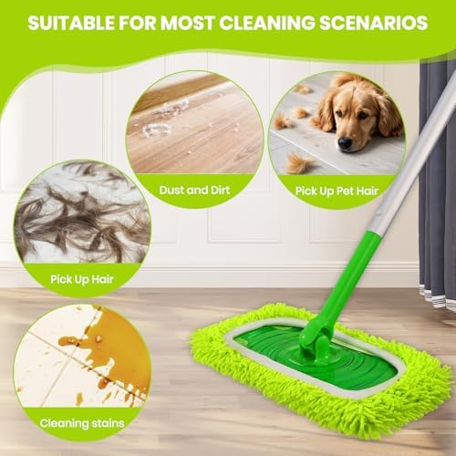 8 Pack Chenille Mop Refill Pads, Reusable Microfiber Mop Pads - Image 4