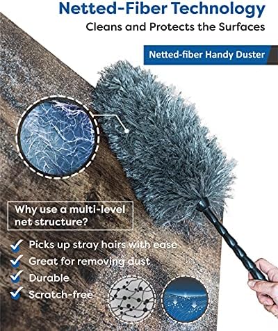 Feather Duster Kit with 5.6ft Extension Pole, 4 Dusting Brush - Image 3