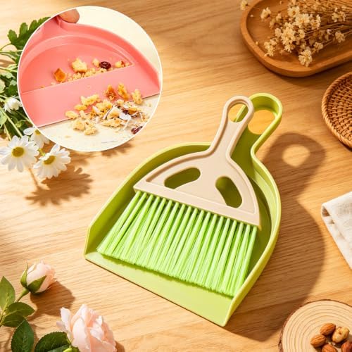Lamoutor 3 Pack Medium Hand Broom and Dustpan Set Medium Dust Pans - Image 4