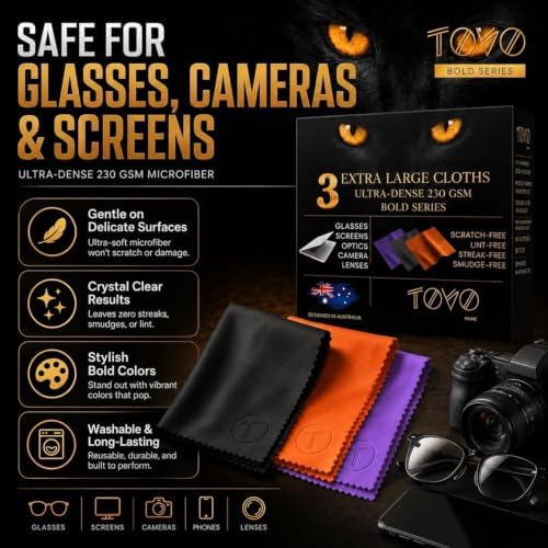Extra Large Microfiber Cleaning Cloth – 3 Pack, 230 GSM Thick Lens Cleaner - Image 3