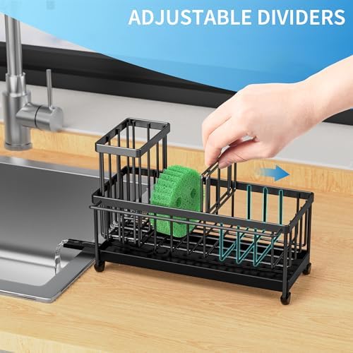 Cisily Sponge Holder for Kitchen Sink, Sink Caddy Organizer - Image 6