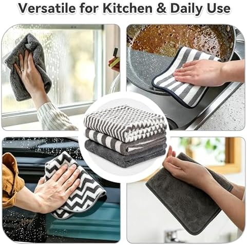 Microfiber Cleaning Cloths, 6 Pack Kitchen Towels & Dish Towels - Image 6