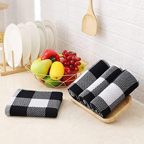Homaxy 100% Cotton Plaid 8 Pack Kitchen Towels - Image 5