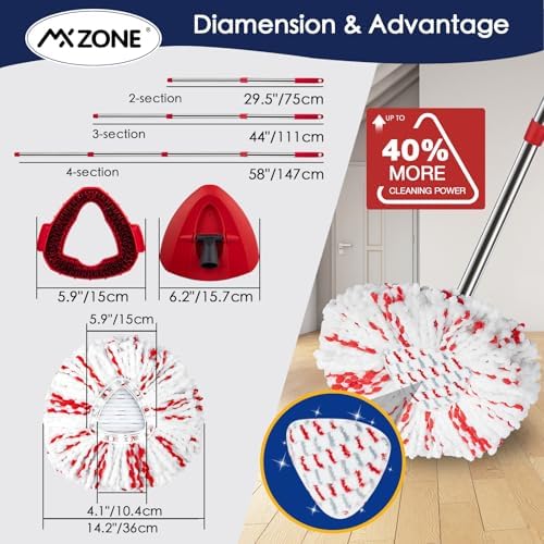 Spin Mop Head, Handle & Base Replacement Set - Image 3