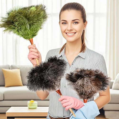 16 in Ostrich Feather Duster, Bamboo Handle - Image 6