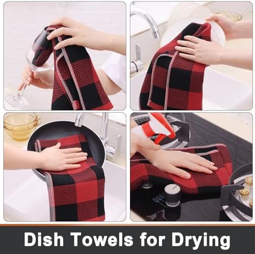 Mordimy Cotton Waffle Weave Kitchen Towels, 6 Pack - Image 4