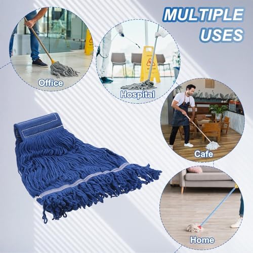uxcell 6Pcs Commercial Mop Head Replacement, Cotton String Mop Head, Wet - Image 6