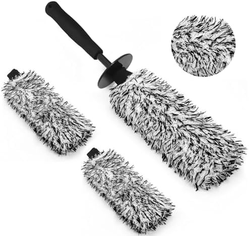 YeewayVeh 3PCS Wheel Cleaning Brush, Microfiber Rim Cleaner by YeewayVeh