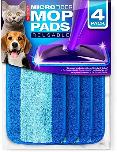 Millifiber Reusable Mop Pads for Swiffer WetJet Mops by Millifiber