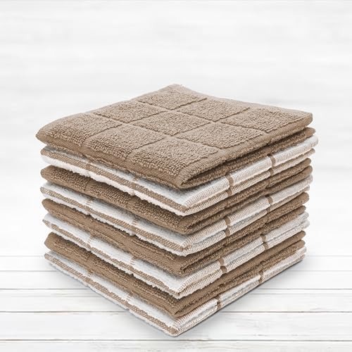 100% Cotton Terry Dish Cloth & Dish Towel, 8 Pack, Super Soft and Absorbent - Image 5
