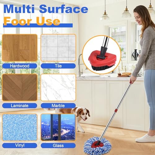 Spin Mop Replacement Head for O Ceda RinseClean 2 Tank System+ Scrub Brush - Image 5