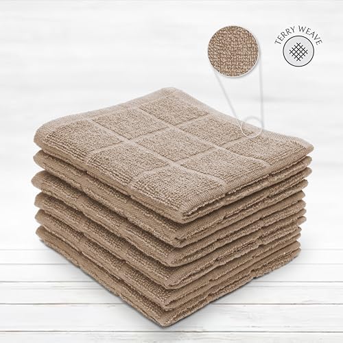 100% Cotton Terry Dish Cloth & Dish Towel, 6 Pack, Super Soft and Absorbent - Image 3