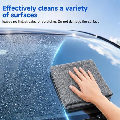 5 Pack Genie Cloth Magic Cloth, Microfiber Cleaning Cloths, Lint Free Reusable - Image 4