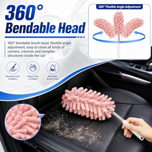 2PCS 2026 New Car Interior Duster, Soft Chenille Car Duster - Image 5