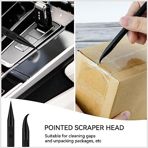 9 Pieces Plastic Scraper Tool for Tight Spaces, Non-Scratch Kitchen Scraper - Image 4