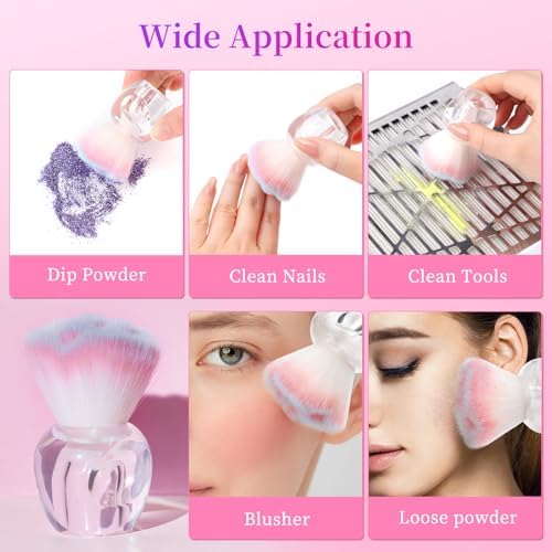 BQAN Nail Dust Brush Rose Soft Dust & Powder Remover - Image 4