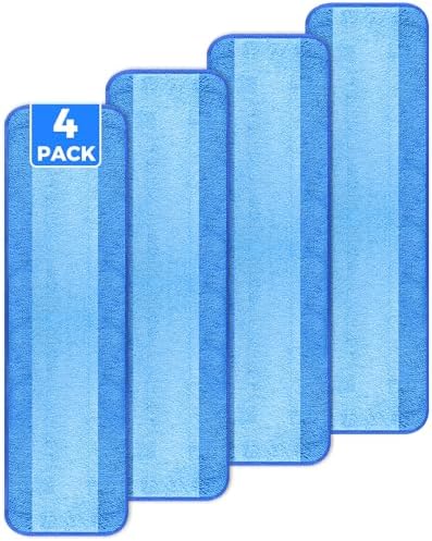 4-Pack 18 Inch Microfiber Mop Pads Compatible by wlich