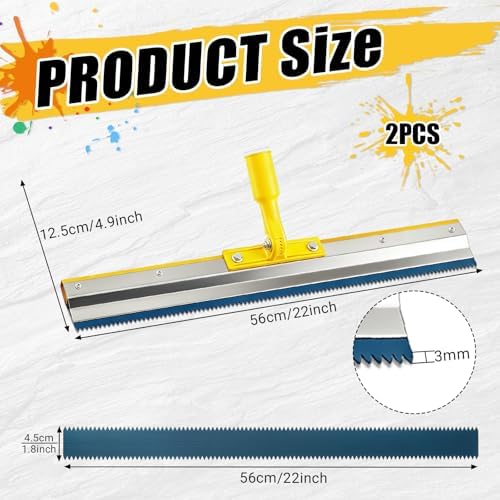 2 Pack 22" Notched Squeegee for Epoxy - Image 2