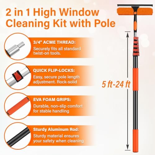 30FT Telescoping Window Squeegee Kit - Image 3