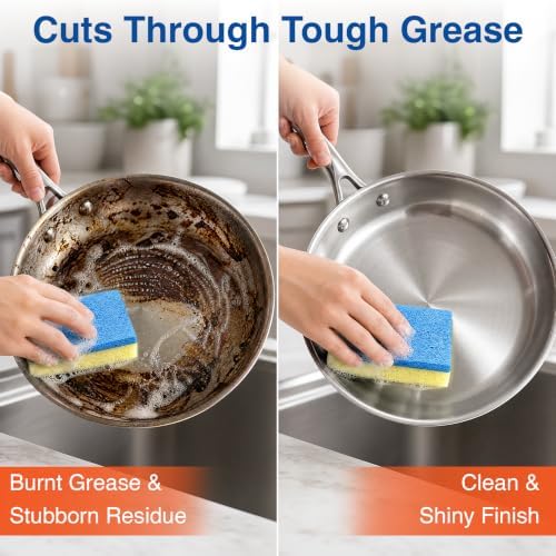 Macromax Bubble Sponge 50 Pack, Heavy Duty Kitchen Scrub Pads - Image 5