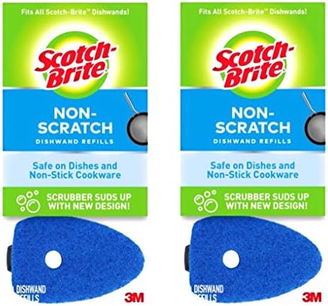 Multi Purpose Non Scratch Dish Wand Refills by Scotch Brite Blue 6 Pack by Scotch-Brite