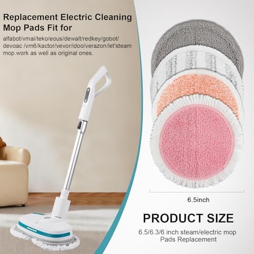 Spin Cordless Electric Mop Pads: 6.5/6.3/6 inch steam/Electric mop Pads - Image 2