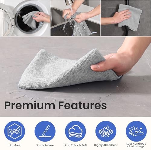 Microfiber Cleaning Cloths-12 Pack, Microfiber Towels - Image 6